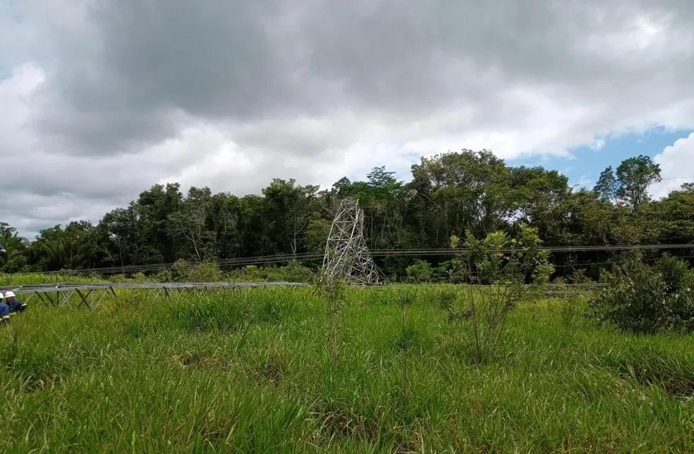 Vandalismo: Policia abre inquérito para investigar torres de energia derrubadas em RO; Uma das torres foi derrubada em Rolim de Moura